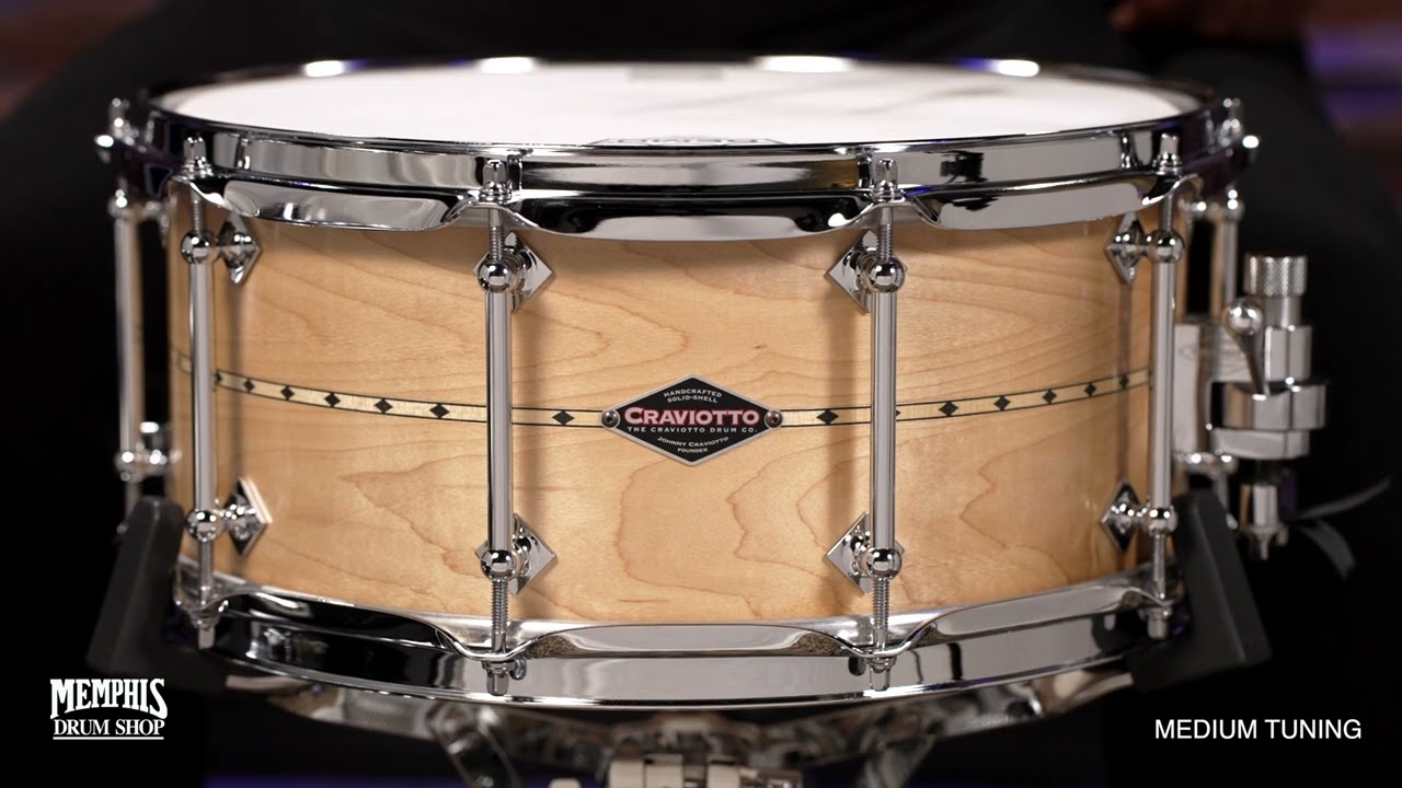 Craviotto 14x6.5 Custom Shop Maple Snare Drum with Maple Inlay