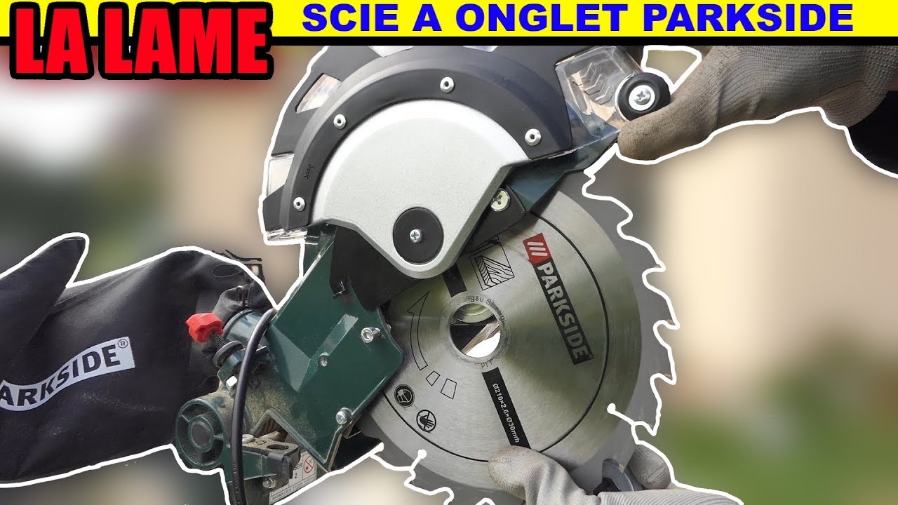 changer la lame scie à onglet radiale PARKSIDE PZKS 1500 B2 LIDL 