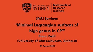 Franz Pedit: Minimal Lagrangian surfaces of high genus in CP2