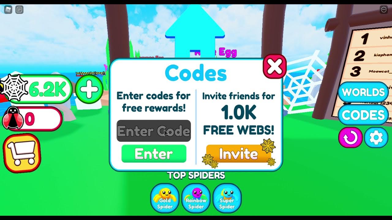 Update 1 codes