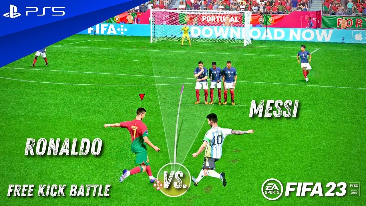 FIFA 23 Messi vs. Ronaldo Free Kick Battle PS5™ [4K60] YouTube