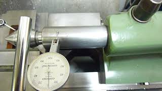 Lathe machine alignment of tail stock ( top side)
