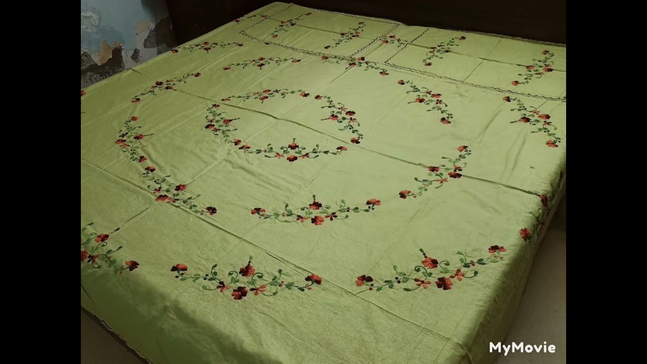 Hand Embroidery Bedsheets with 2 Pillow Covers