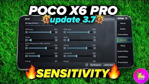 POCO X6 PRO🔥BEST SENSITIVITY CODE+CONTROL SETTINGS BGMI/PUBG MOBILE | BGMI AFTER UPDATE 3.7💀⚡
