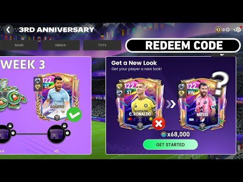 NEW REDEEM CODE!! GET 122 OVR MESSI IN WEEK 3 DRAFT ANNIVERSARY EVENT FC MOBILE 27!