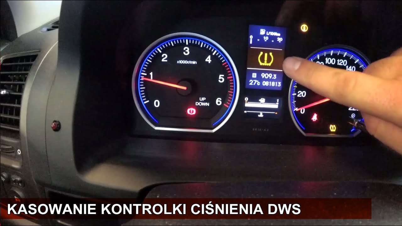 Krzysztof Honda 120 Jak skasować kontrolkę ciśnienia w