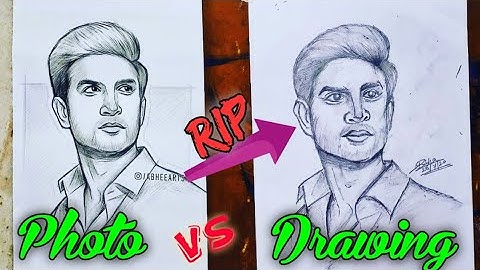 How to draw Sushant Singh Rajput Step by Step || full sketch outline tutorial for || Sushant Singh