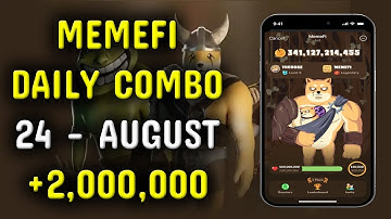 Memefi Daily Combo 24 August 2024 | today memefi 2,000,000 coin