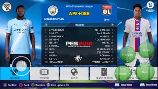 PES 2018 MOBILE MOD 2026 OFFLINE ANDROID GRAFICOS PS5 / MASTER LEAGUE TRANSFERENCIAS & KITS 25-26