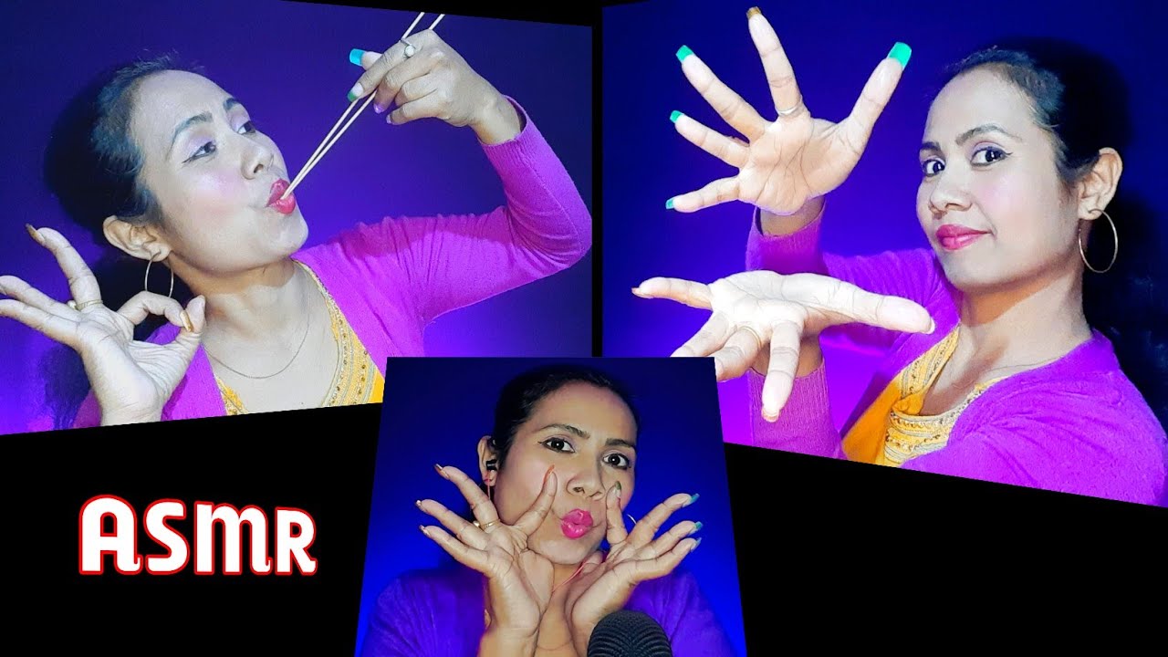 Asmr Hindi | Eating your face ~hands  movements and sounds ~  mouth sounds