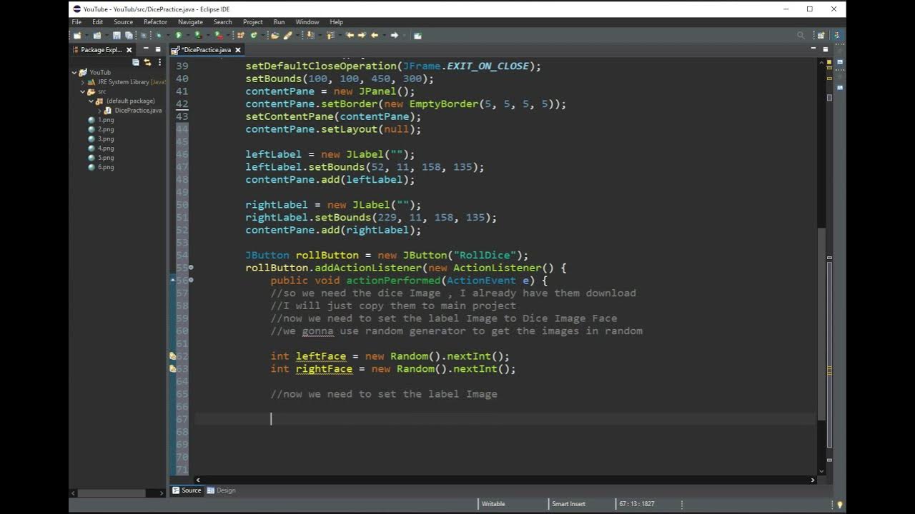 Java create Dice Roller YouTube