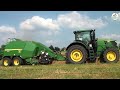 Großeinsatz 4 Pressen im Grasstroh, John Deere, JCB, Claas Grass Straw Harvest Multi Agrar Claußnitz