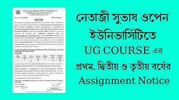 NSOU Assignment Submission Big Update | UG Examination Date | Assignment Submission Slip Download
