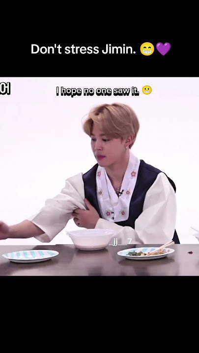Jimin vs JK reaction when the food drops 😁💜 #bts