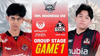 [GAME 1] BIGETRON BY VITALITY vs GEEK FAM MPL ID S18 REGULAR SEASON | BTR vs GEEK