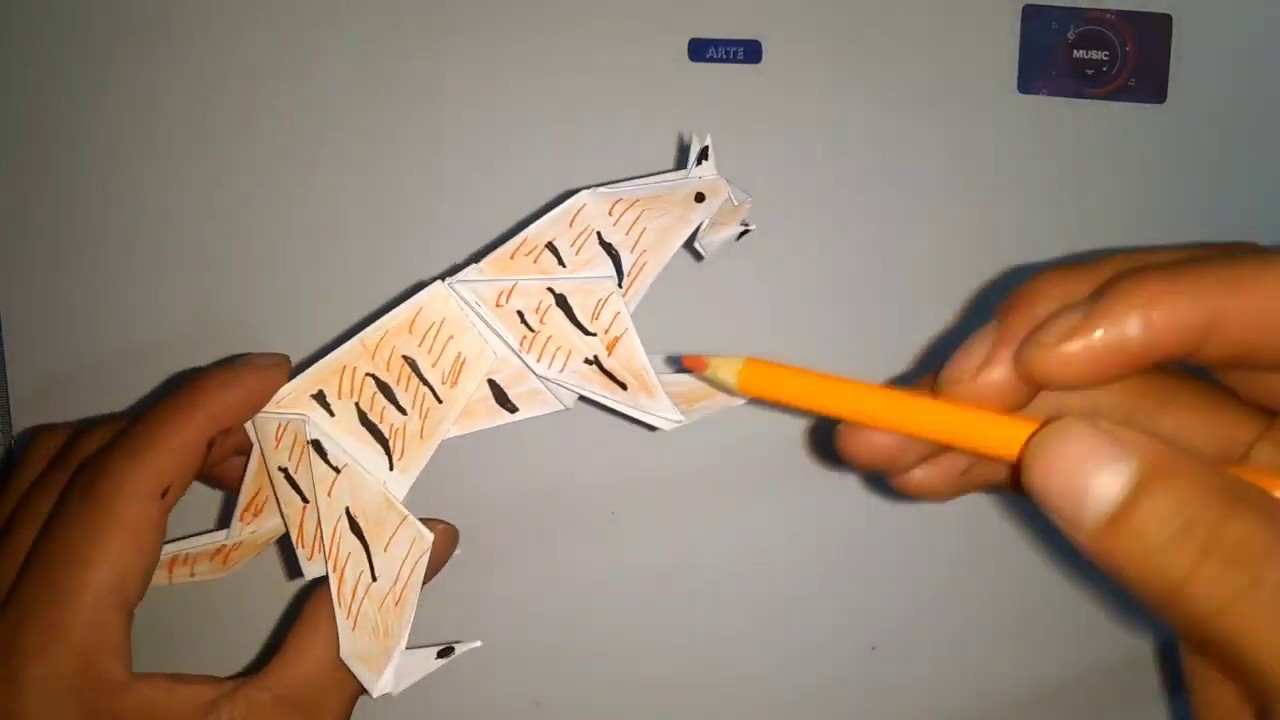 COMO HACER UN TIGRE O JAGUAR DE PAPEL ORIGAMI O YouTube