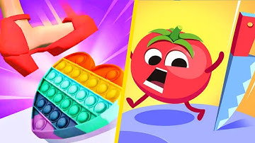 🟢 🟡Tippy Toe Vs Fruit Rush Rush All Levels Gameplay Walkthrough 4K NO 98