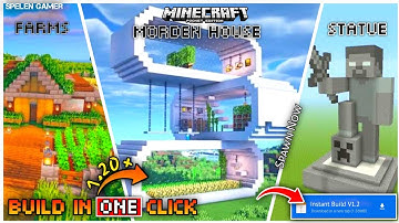 Build Any Structure In Just One Click | Build Any Structure In Minecraft Pe | Spelen Gamer