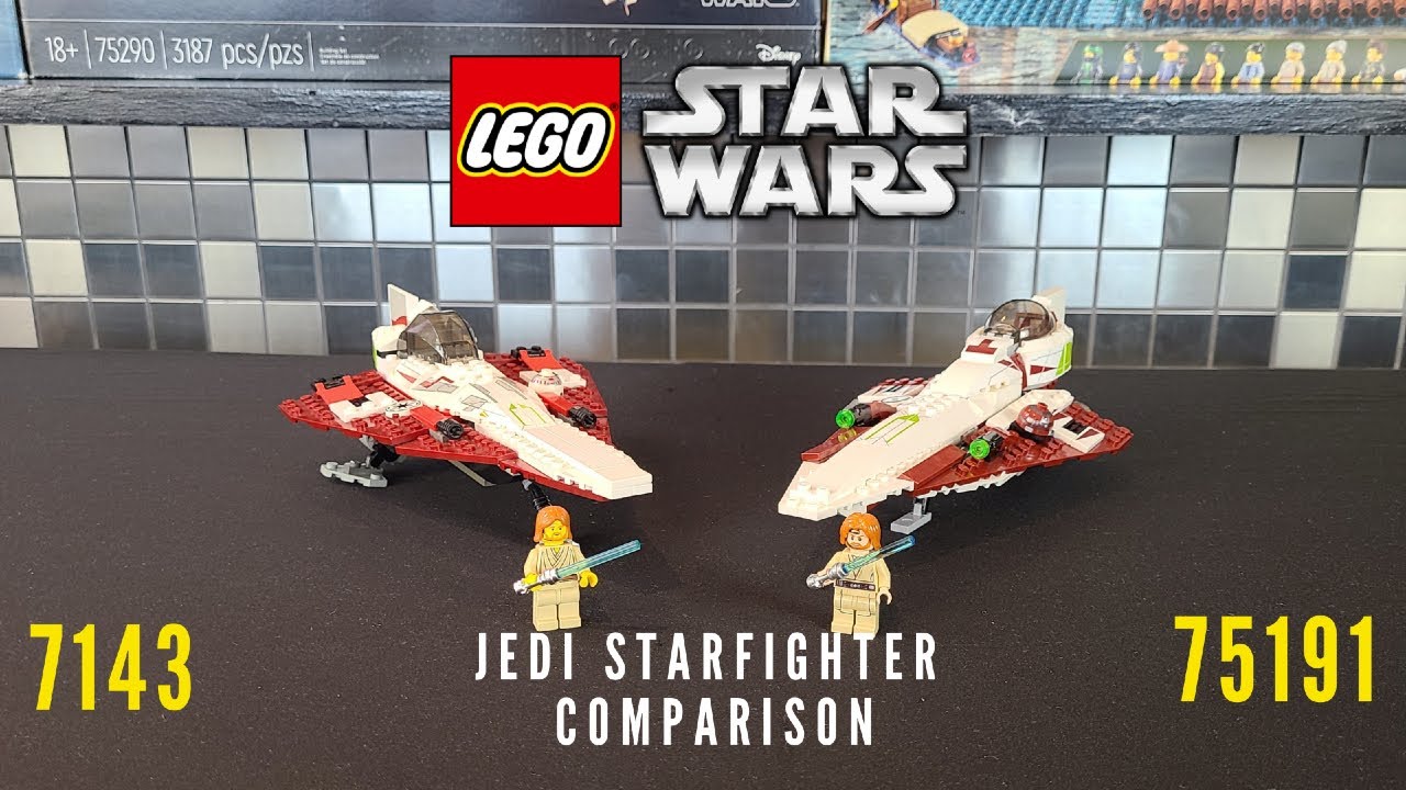 LEGO Star Wars Jedi Starfighter 7143 and 75191 -