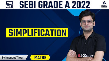 SEBI GRADE A 2022 | MATHS | Simplification | BY  NAVNEET TIWARI SIR