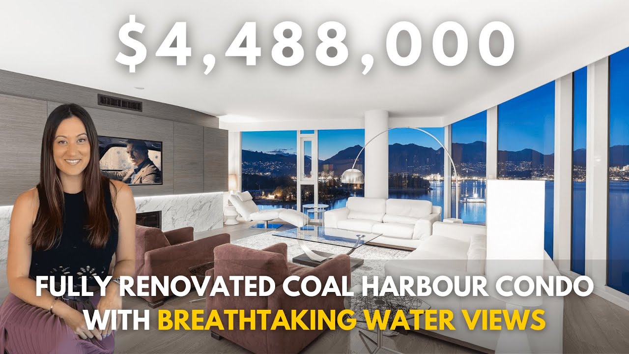 Внутри этой квартиры стоимостью 4 488 000 долларов с захватывающим видом на воду | Ванкувер, Брит...