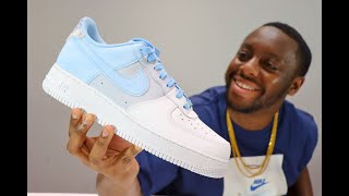 air force ones blue check