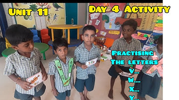 Unit 11 Daily routine English/ Ennum Ezhuthum/Practising the letters v w X and y..Day 4 Activity