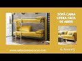 Sofá cama litera: fácil de abrir y ocupa muy poco espacio.