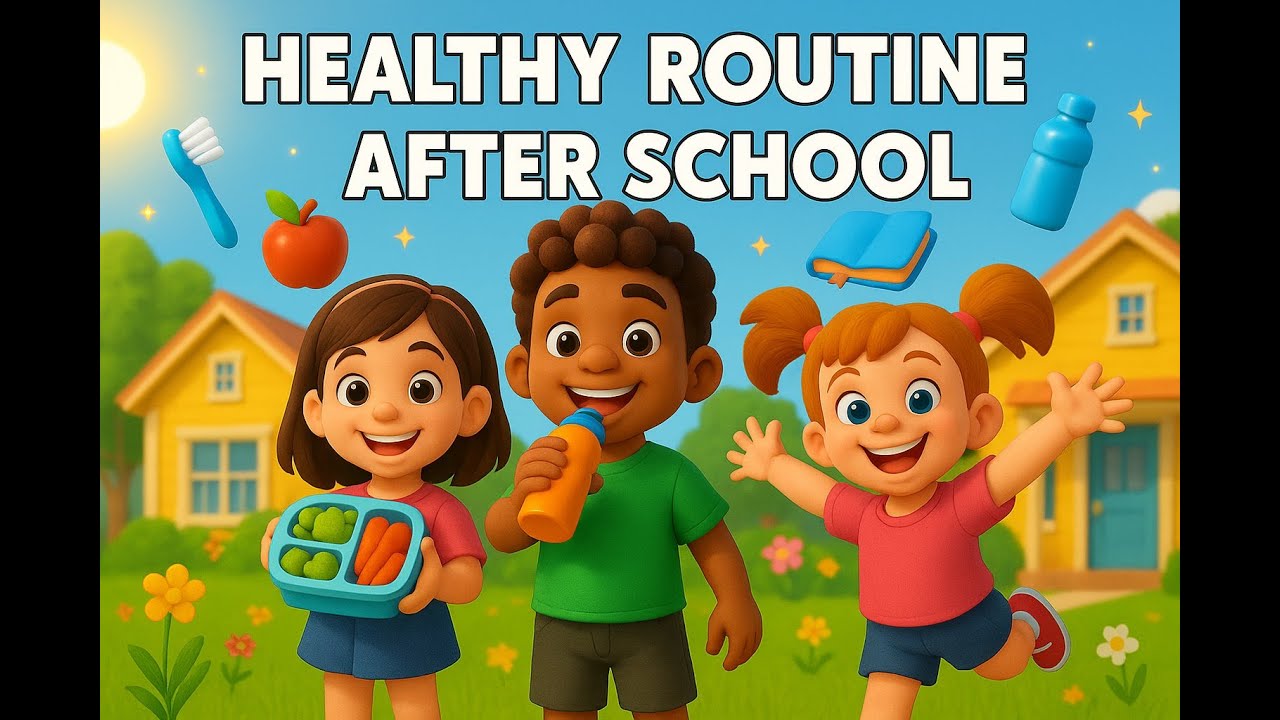 🎒 Healthy Routine After School 🏡 | 🎶 Fun Animated Song for Kids' Daily ...
