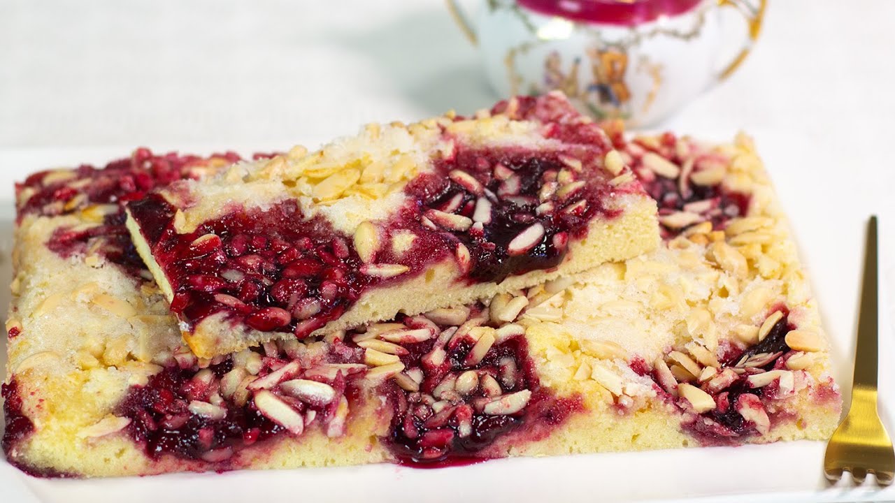 🍒 Ruck Zuck BUTTERKUCHEN mit Mon Chéri Marmelade – einfach &amp; köstlich ...