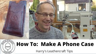 Making A Russian Hatch Leather Phone Case Using A Sewing Machine