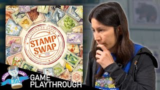 Stamp Swap - Split and choose your stamp collection | Solo Game Playthrough