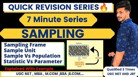 What is Sampling |Sampling Frame & Unit | Population & Sample | Parameter & Statistics|Ugc Net|Akash