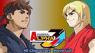 SFA3 - All Characters Move List