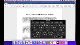 How to Use OnScreen Keyboard in MacBook If Keypad Not Working