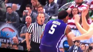 Northwestern Basketball Missed Call by Refs - Basket Interference Goal Tending by Gonzaga