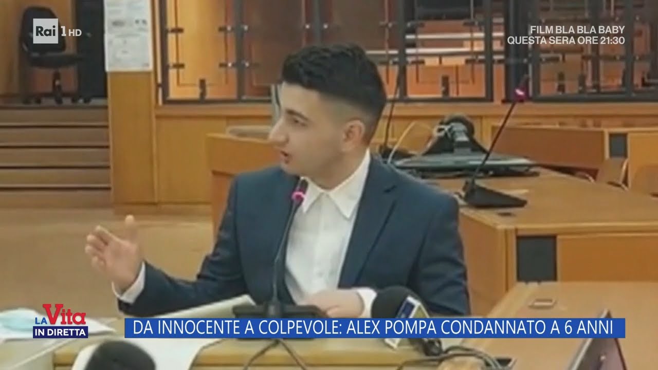 Da innocente a colpevole: Alex Pompa condannato a 6 anni - La vita in diretta 13/12/2023