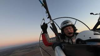 Kristine in tandem paramotor PPG training