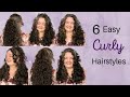 6 Easy Wavy/Curly Hairstyles