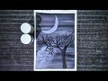 Beautiful night art | Moon night Sky | Easy and Step by step | Nice Drawing #nightscenary #nightsky