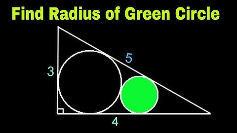 find the Radius of Green the Circle | Olympiad Geometry Questions