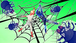 WHO CAN SURVIVE in SPIDER WEB OF 100 SPIDER | TABS - Totally Accurate Battle Simulator