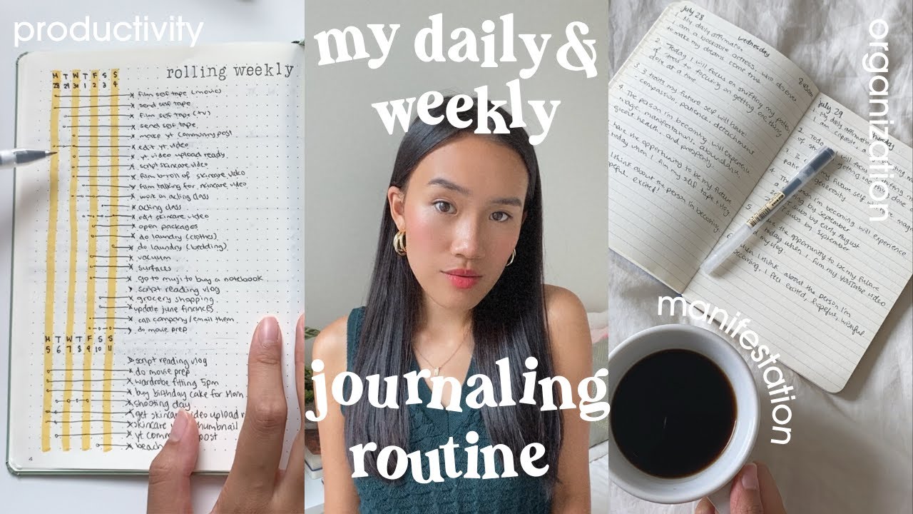 my daily + weekly journaling routine for productivity \u0026 organization | how i use the rolling weekly