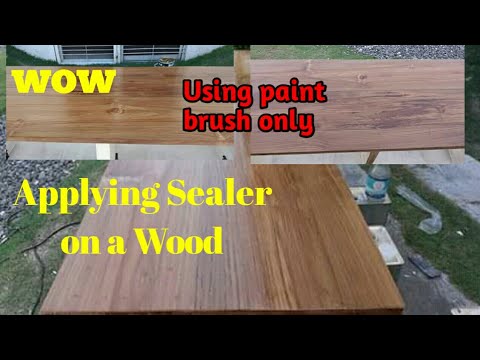 applying sealer or varnish on wood step by step. |basic and easy application using only paint brush.