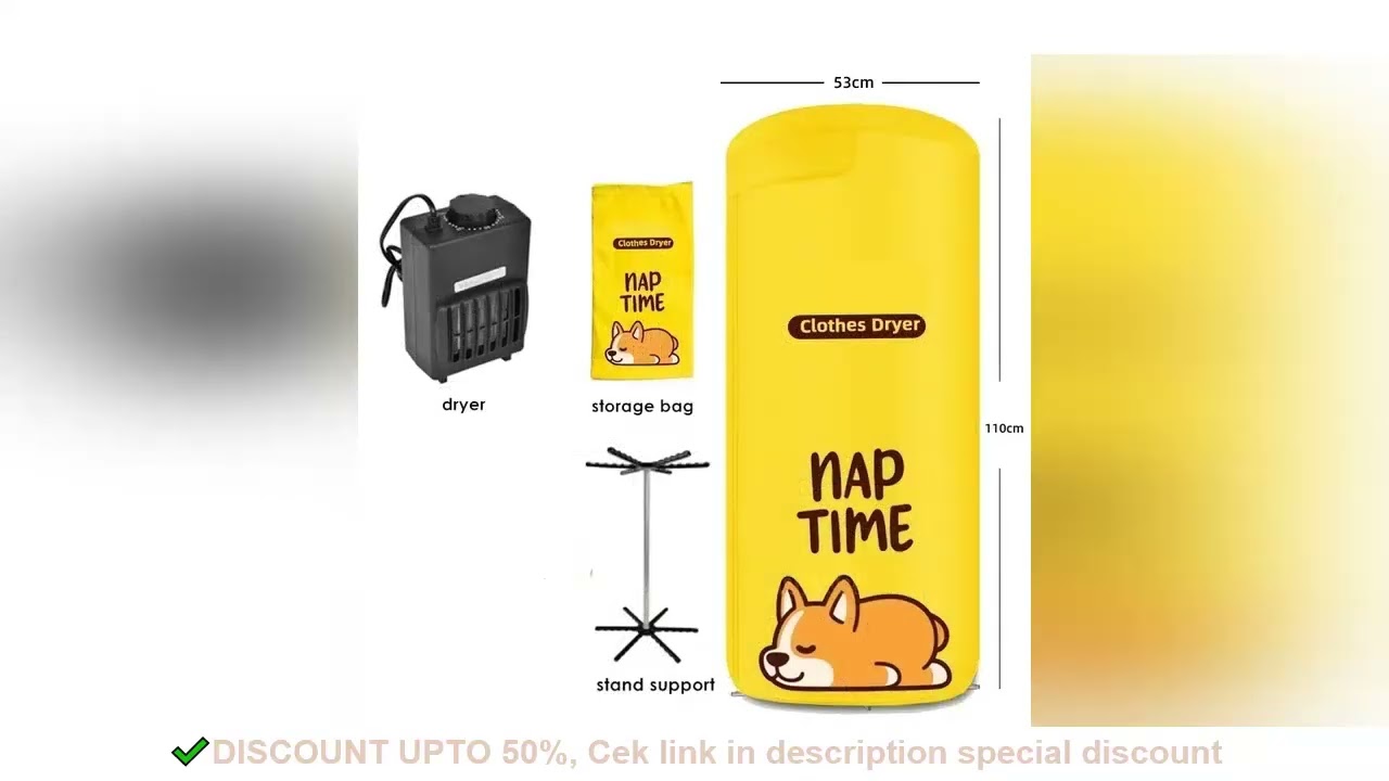 220V Electric Clothes Dryer Portable Stainless Steel Drying Rack Warm Air Folding Drying Hanger