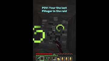 POV: Your the last Pillager on the raid 😱 #minecraft #minecraftmemes #shorts