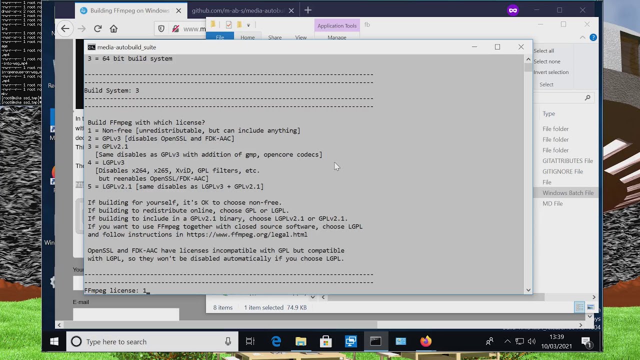 Building Ffmpeg On Windows 10 The Easy Way With All Of The Extra Codecs, Even Though It Takes Time