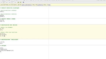 MATLAB : TUTO manipulation des MATRICES
