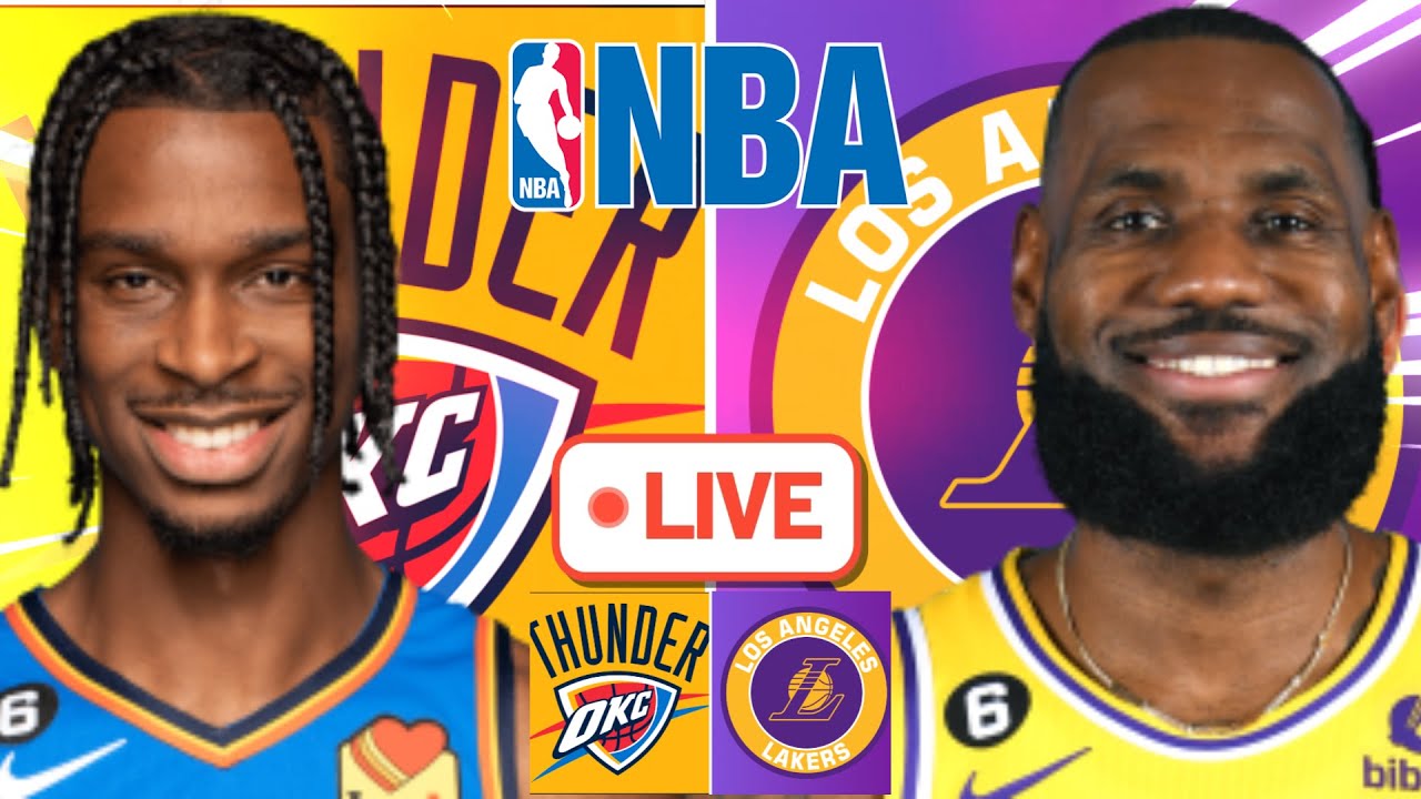 Oklahoma City Thunder at Los Angeles Lakers NBA Live Play by Play Scoreboard/ Interga