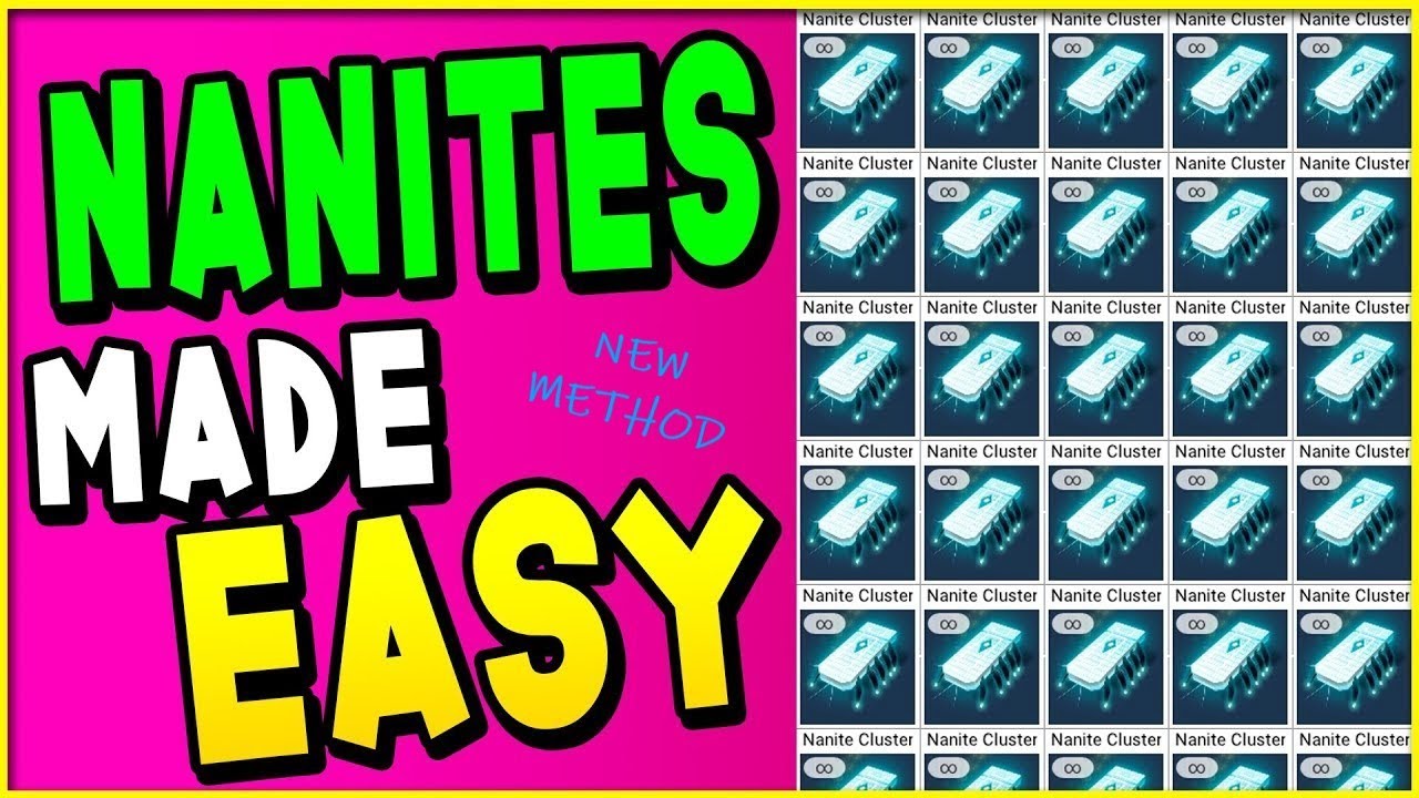 Easiest and fastest way to get nanite clusters. YouTube